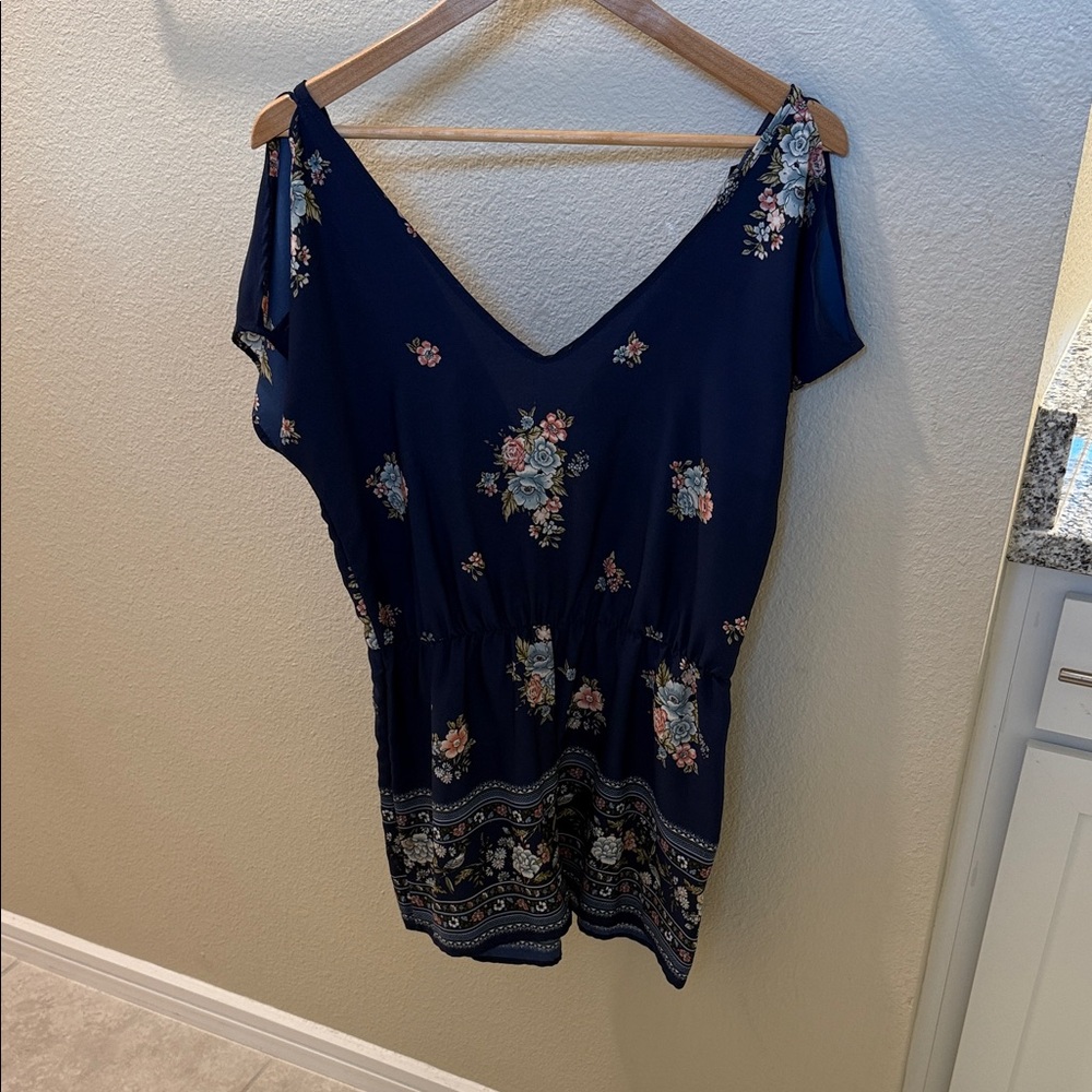 Floral Navy Women's Top